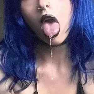 bluehairgothgrl / bluehairedgoth nude photo #0004