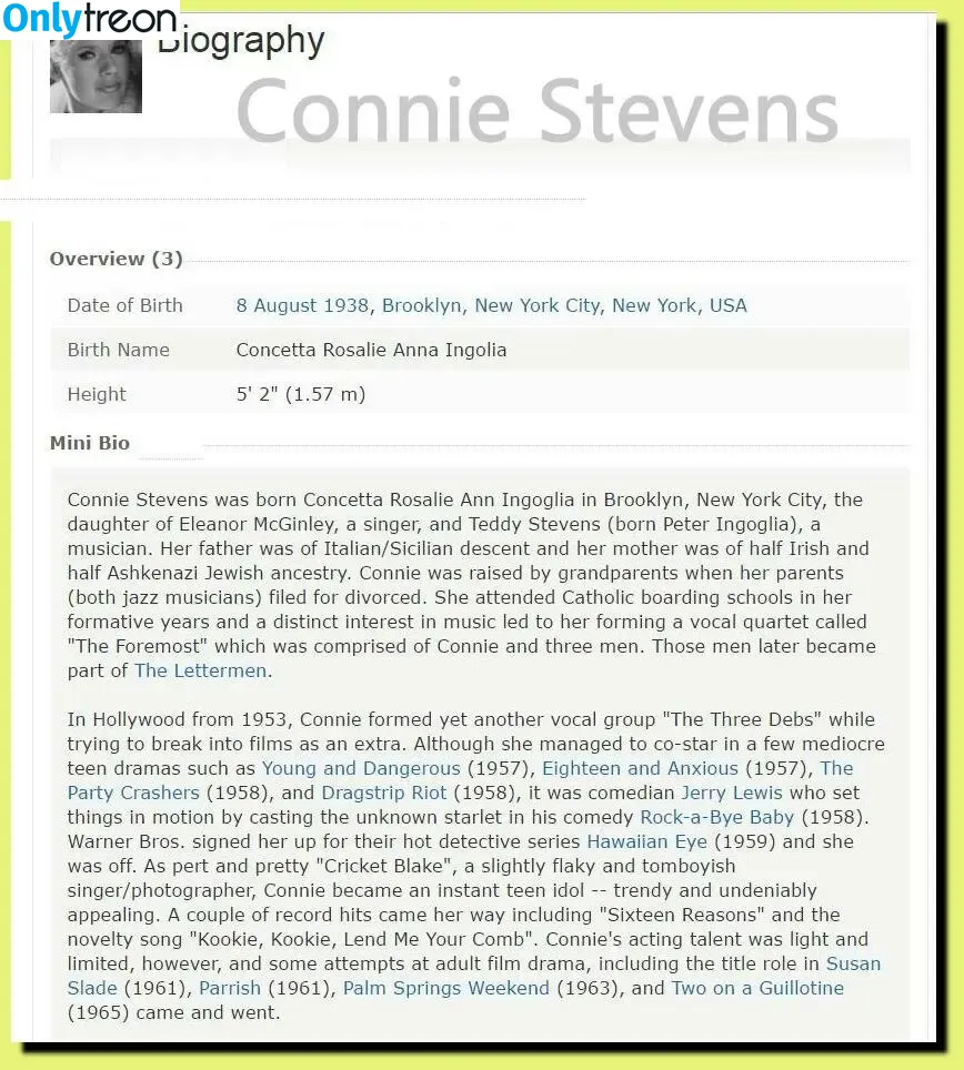 Connie Stevens nude photo #0001 (theconniestevens)
