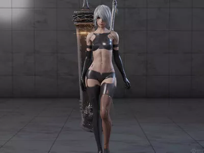 Nier Automata YoRHa / yorha.2.b nude photo #0420