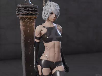 Nier Automata YoRHa / yorha.2.b nude photo #0422