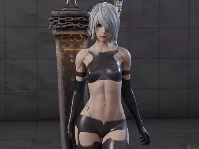 Nier Automata YoRHa / yorha.2.b nude photo #0424