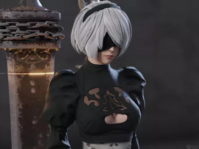 Nier Automata YoRHa / yorha.2.b nude photo #0428