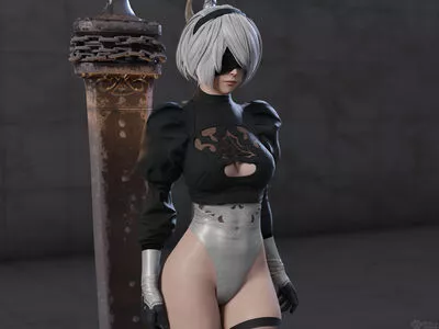 Nier Automata YoRHa / yorha.2.b nude photo #0429